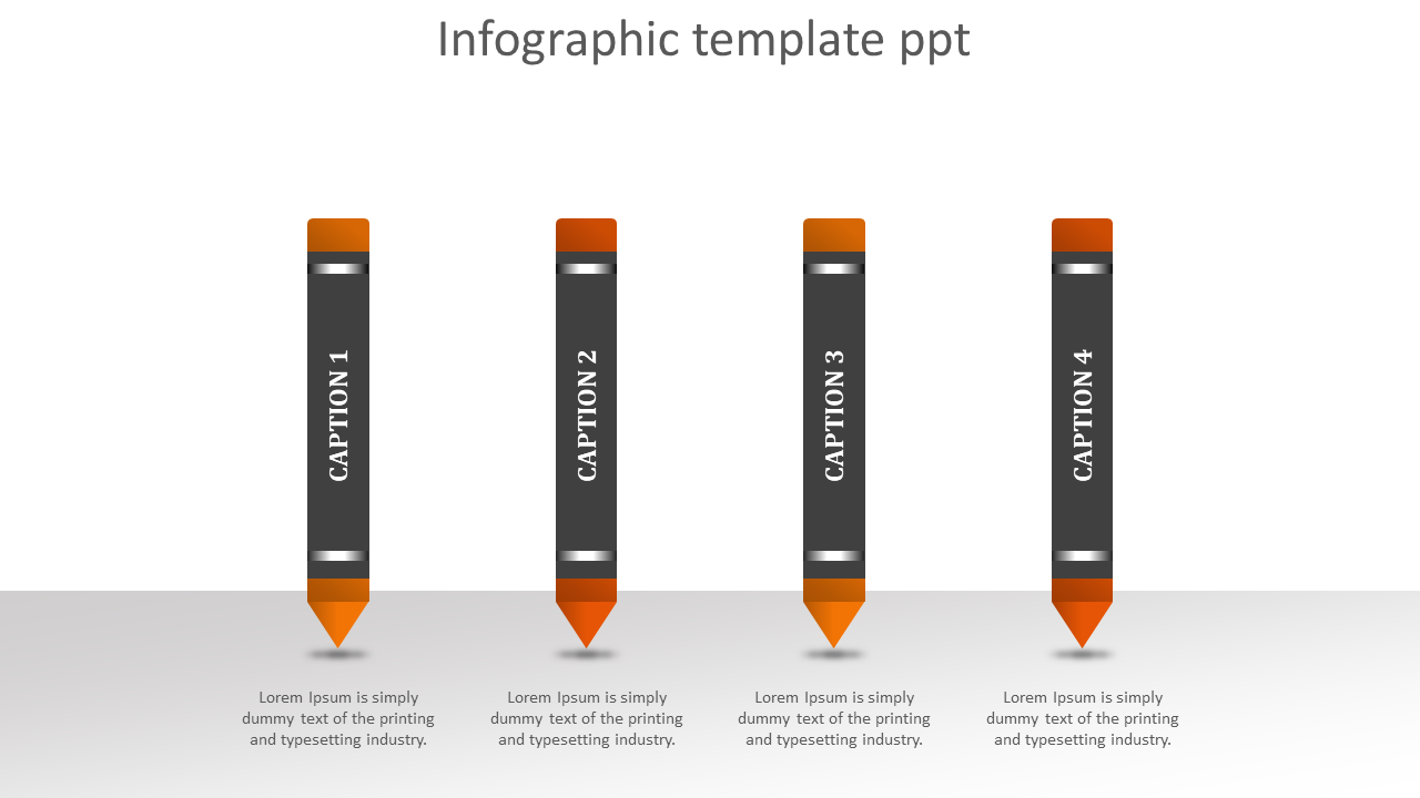 infographic template ppt-4-orange